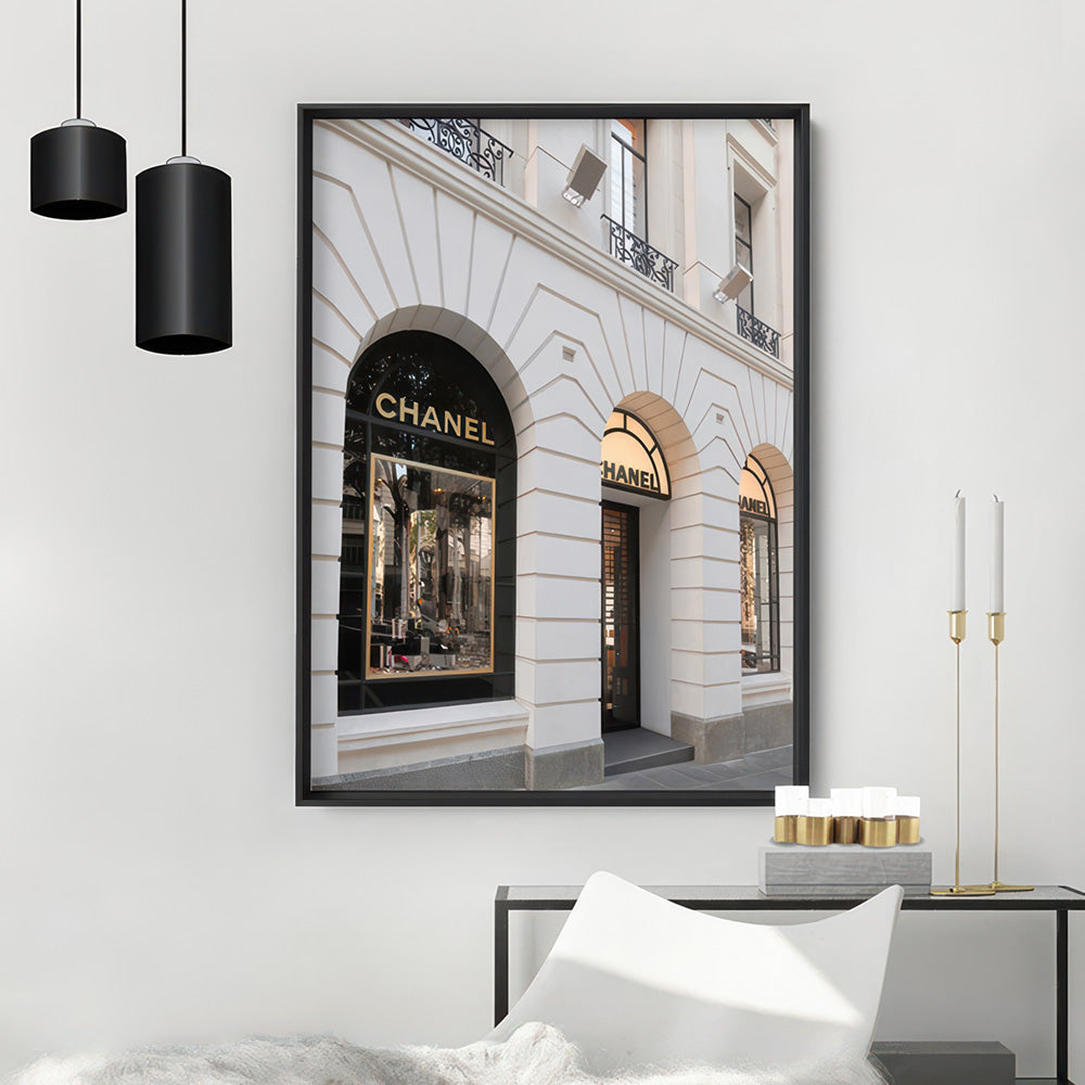 Fashion Designer Store Front Melbourne - Art Print, Poster, Stretched Canvas or Framed Wall Art Prints, shown framed in a room