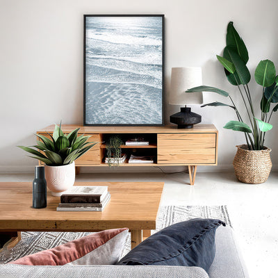 Morning Ocean Alight - Art Print, Poster, Stretched Canvas or Framed Wall Art Prints, shown framed in a room