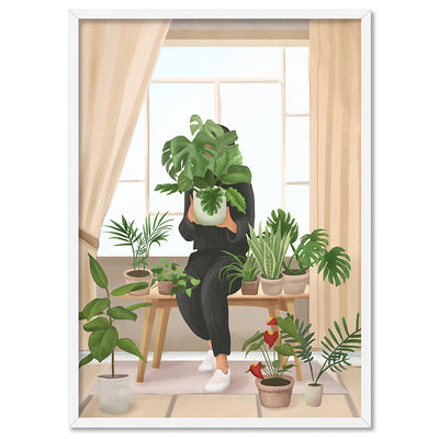 My Little Garden - Art Print by CityArt, Poster, Stretched Canvas, or Framed Wall Art Print, shown in a white frame