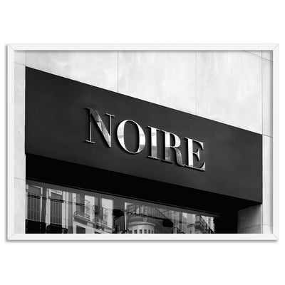 Niore Entrance Landscape B&W - Art Print, Poster, Stretched Canvas, or Framed Wall Art Print, shown in a white frame