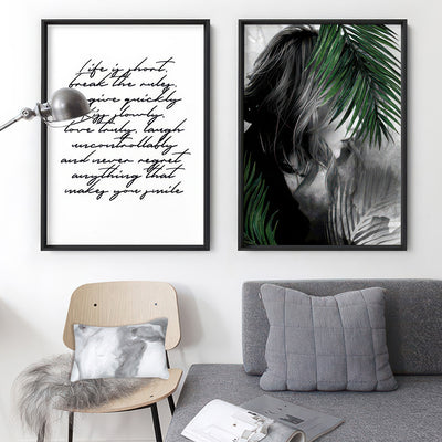 Hideaway in the Palms - Art Print, Poster, Stretched Canvas or Framed Wall Art, shown framed in a home interior space