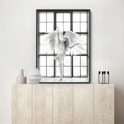 Wings of Light II - Art Print, Poster, Stretched Canvas or Framed Wall Art Prints, shown framed in a room