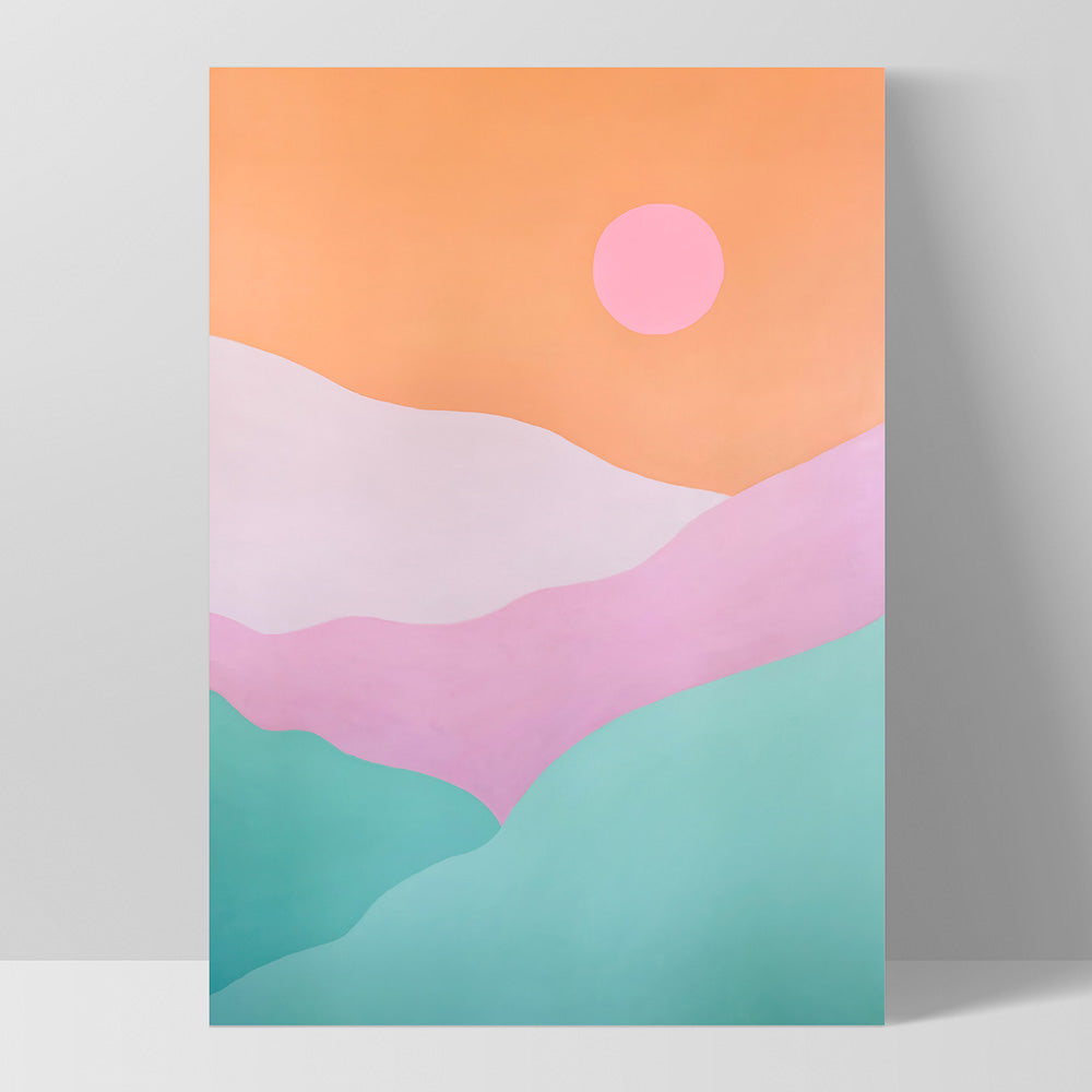 Good Morning Sunshine - Art Print by Poppy Key, Poster, Stretched Canvas, or Framed Wall Art Print, shown as a stretched canvas or poster without a frame