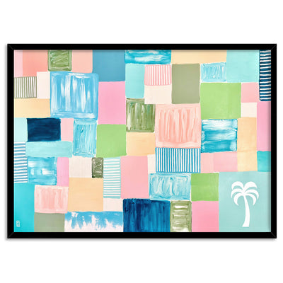 Bayside Beauty - Art Print by Poppy Key, Poster, Stretched Canvas, or Framed Wall Art Print, shown in a black frame