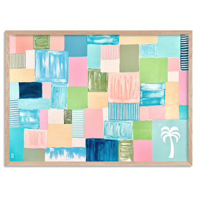Bayside Beauty - Art Print by Poppy Key, Poster, Stretched Canvas, or Framed Wall Art Print, shown in a natural timber frame