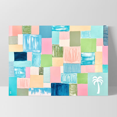 Bayside Beauty - Art Print by Poppy Key, Poster, Stretched Canvas, or Framed Wall Art Print, shown as a stretched canvas or poster without a frame