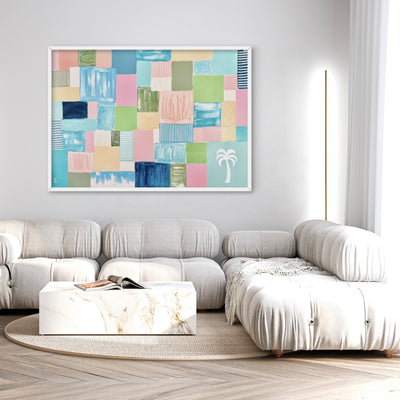 Bayside Beauty - Art Print by Poppy Key, Poster, Stretched Canvas or Framed Wall Art Prints, shown framed in a room