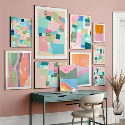 Bayside Beauty - Art Print by Poppy Key, Poster, Stretched Canvas or Framed Wall Art, shown framed in a home interior space