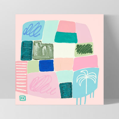Beach Bound I - Square Art Print by Poppy Key, Poster, Stretched Canvas, or Framed Wall Art Print, shown as a stretched canvas or poster without a frame