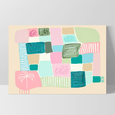 Summer Sunset I - Art Print by Poppy Key, Poster, Stretched Canvas, or Framed Wall Art Print, shown as a stretched canvas or poster without a frame