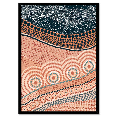 Birrong Star Light I - Art Print by Renee Molineaux, Poster, Stretched Canvas, or Framed Wall Art Print, shown in a black frame