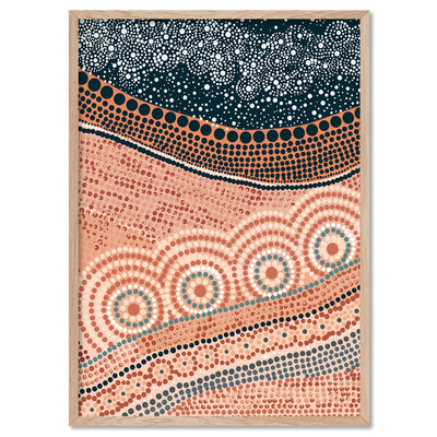 Birrong Star Light I - Art Print by Renee Molineaux, Poster, Stretched Canvas, or Framed Wall Art Print, shown in a natural timber frame