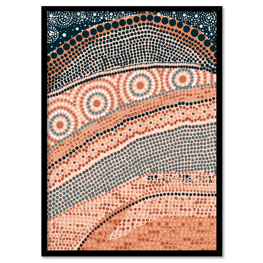 Birrong Star Light II - Art Print by Renee Molineaux, Poster, Stretched Canvas, or Framed Wall Art Print, shown in a black frame