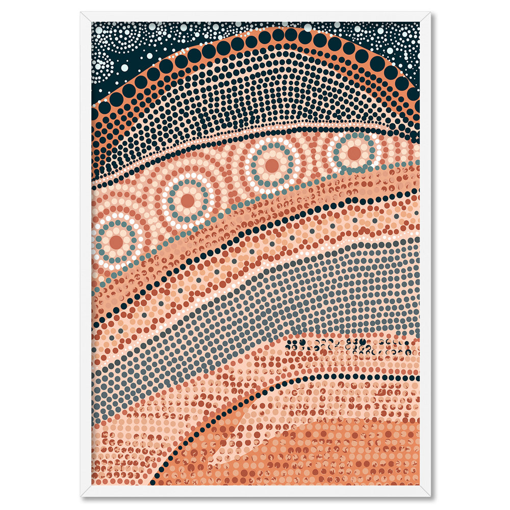 Birrong Star Light II - Art Print by Renee Molineaux, Poster, Stretched Canvas, or Framed Wall Art Print, shown in a white frame