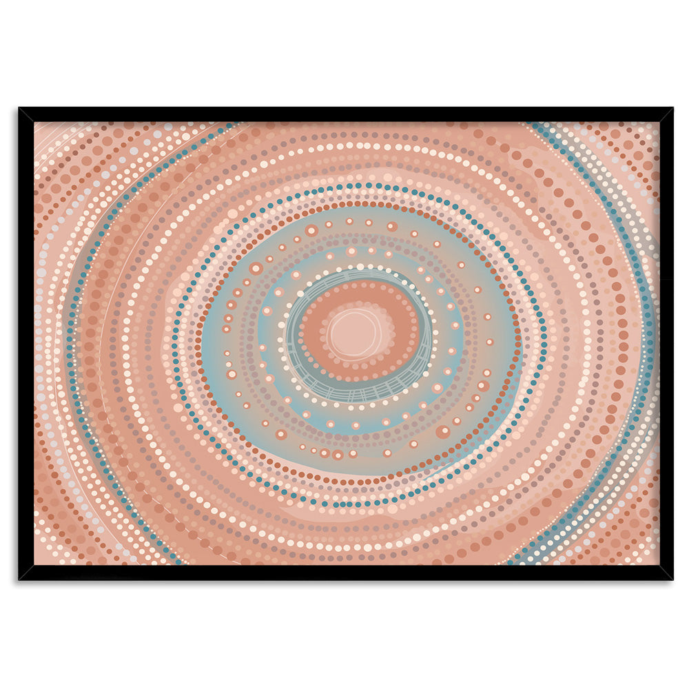 Connection | Yura Series - Art Print by Renee Molineaux, Poster, Stretched Canvas, or Framed Wall Art Print, shown in a black frame