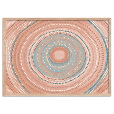 Connection | Yura Series - Art Print by Renee Molineaux, Poster, Stretched Canvas, or Framed Wall Art Print, shown in a natural timber frame