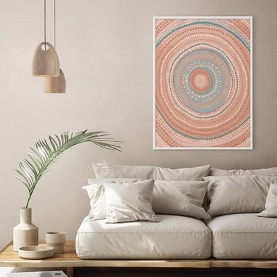 Connection | Yura Series - Art Print by Renee Molineaux, Poster, Stretched Canvas or Framed Wall Art, shown framed in a home interior space