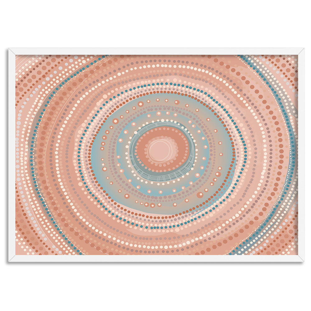Connection | Yura Series - Art Print by Renee Molineaux, Poster, Stretched Canvas, or Framed Wall Art Print, shown in a white frame