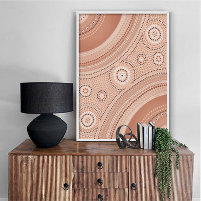 Spaces Between | Yura Series - Art Print by Renee Molineaux, Poster, Stretched Canvas or Framed Wall Art Prints, shown framed in a room