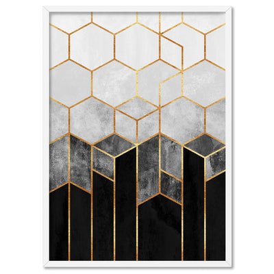 Geo Luxe II - Art Print, Poster, Stretched Canvas, or Framed Wall Art Print, shown in a white frame