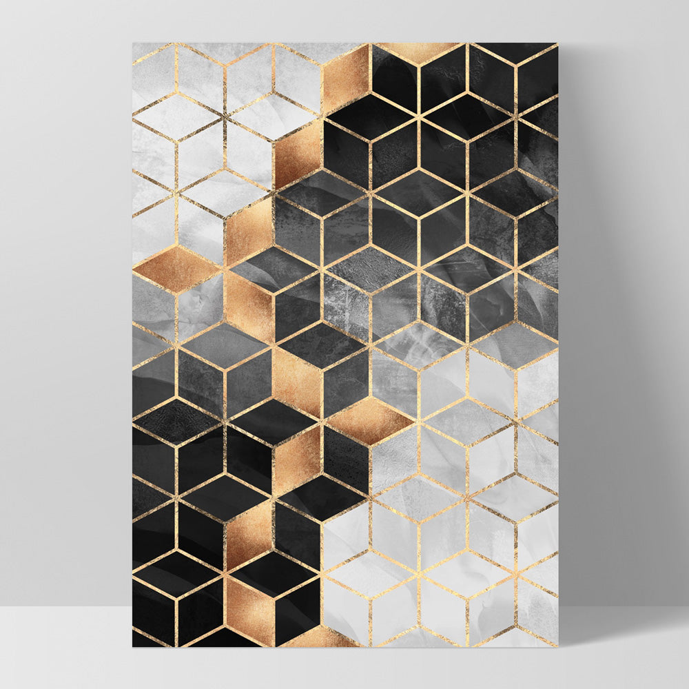 Geo Luxe I - Art Print, Poster, Stretched Canvas, or Framed Wall Art Print, shown as a stretched canvas or poster without a frame