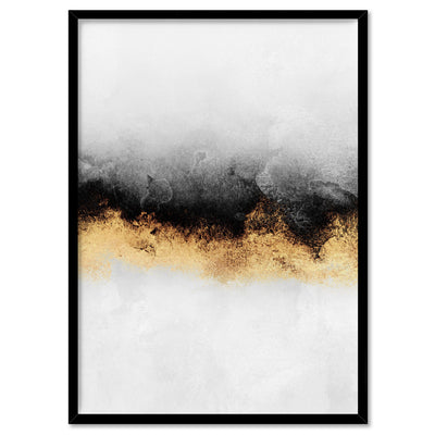 Burnished Horizon I - Art Print, Poster, Stretched Canvas, or Framed Wall Art Print, shown in a black frame