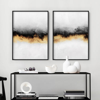 Burnished Horizon I - Art Print, Poster, Stretched Canvas or Framed Wall Art, shown framed in a home interior space