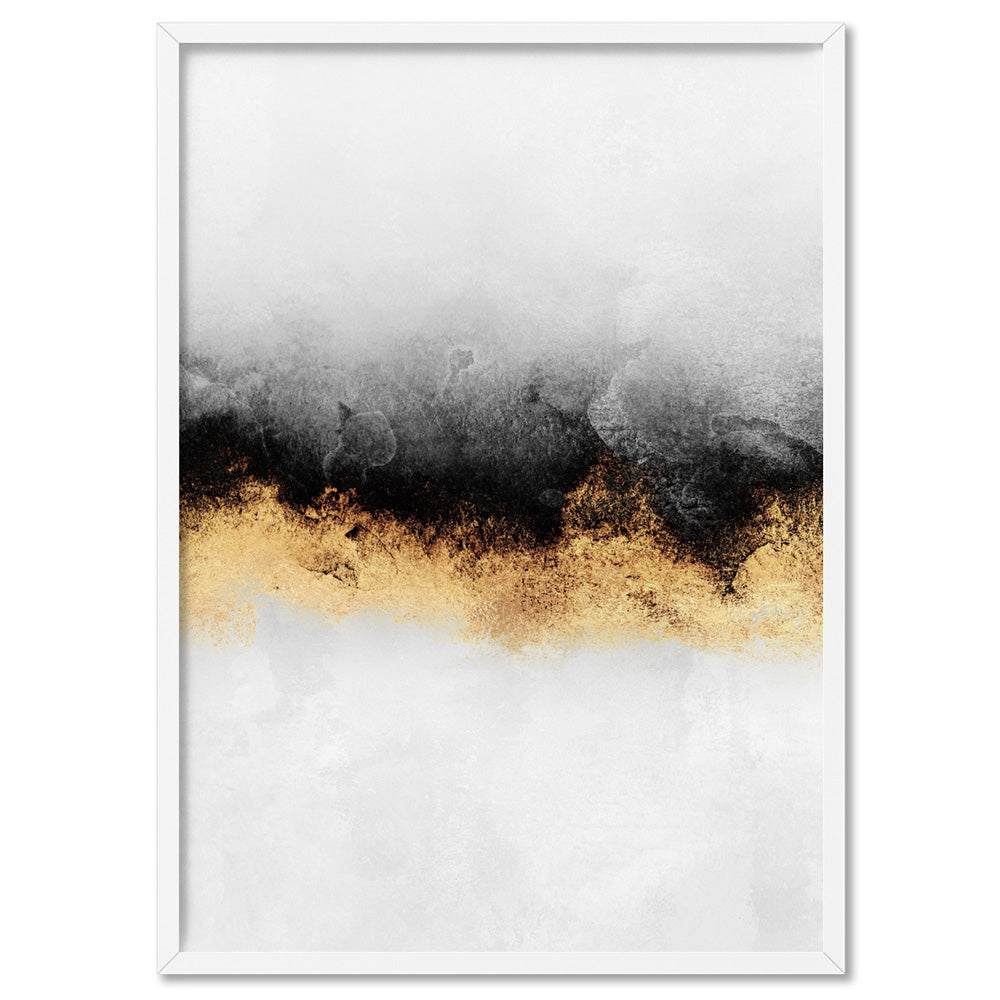 Burnished Horizon I - Art Print, Poster, Stretched Canvas, or Framed Wall Art Print, shown in a white frame