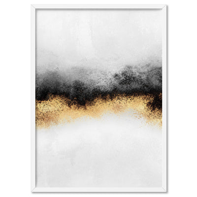 Burnished Horizon II - Art Print, Poster, Stretched Canvas, or Framed Wall Art Print, shown in a white frame