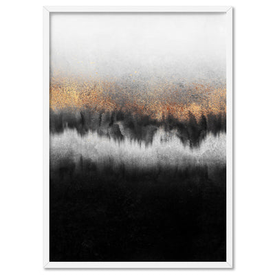 Night Horizon I - Art Print, Poster, Stretched Canvas, or Framed Wall Art Print, shown in a white frame