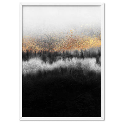 Night Horizon II - Art Print, Poster, Stretched Canvas, or Framed Wall Art Print, shown in a white frame