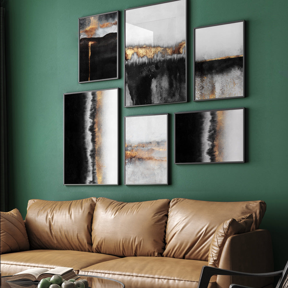 Night Horizon in Landscape - Art Print, Poster, Stretched Canvas or Framed Wall Art, shown framed in a home interior space