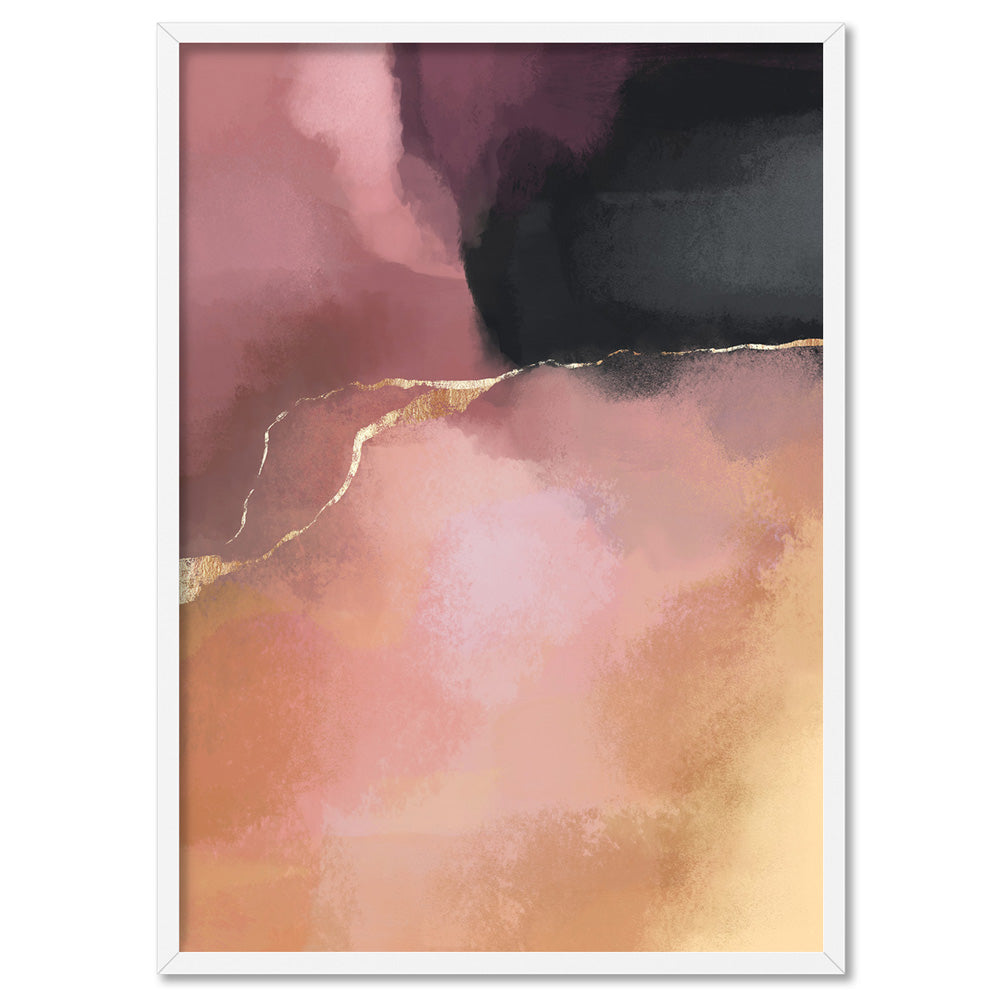Dusk Horizons II - Art Print, Poster, Stretched Canvas, or Framed Wall Art Print, shown in a white frame