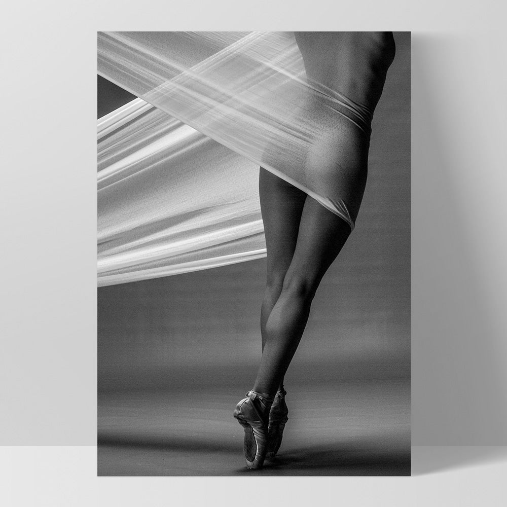 Ballet from Behind - Art Print, Poster, Stretched Canvas, or Framed Wall Art Print, shown as a stretched canvas or poster without a frame