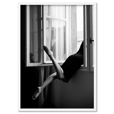 Room with a View - Art Print, Poster, Stretched Canvas, or Framed Wall Art Print, shown in a white frame