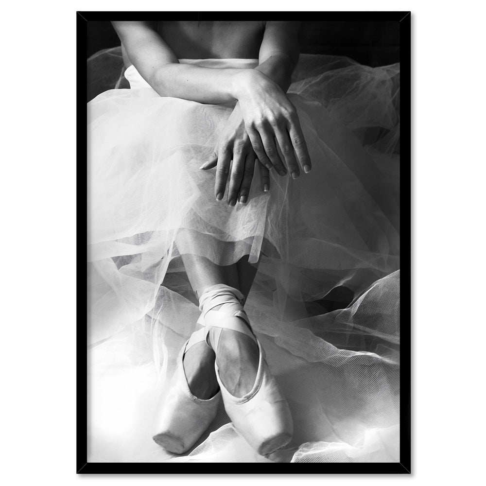 Ballet Intermission - Art Print, Poster, Stretched Canvas, or Framed Wall Art Print, shown in a black frame