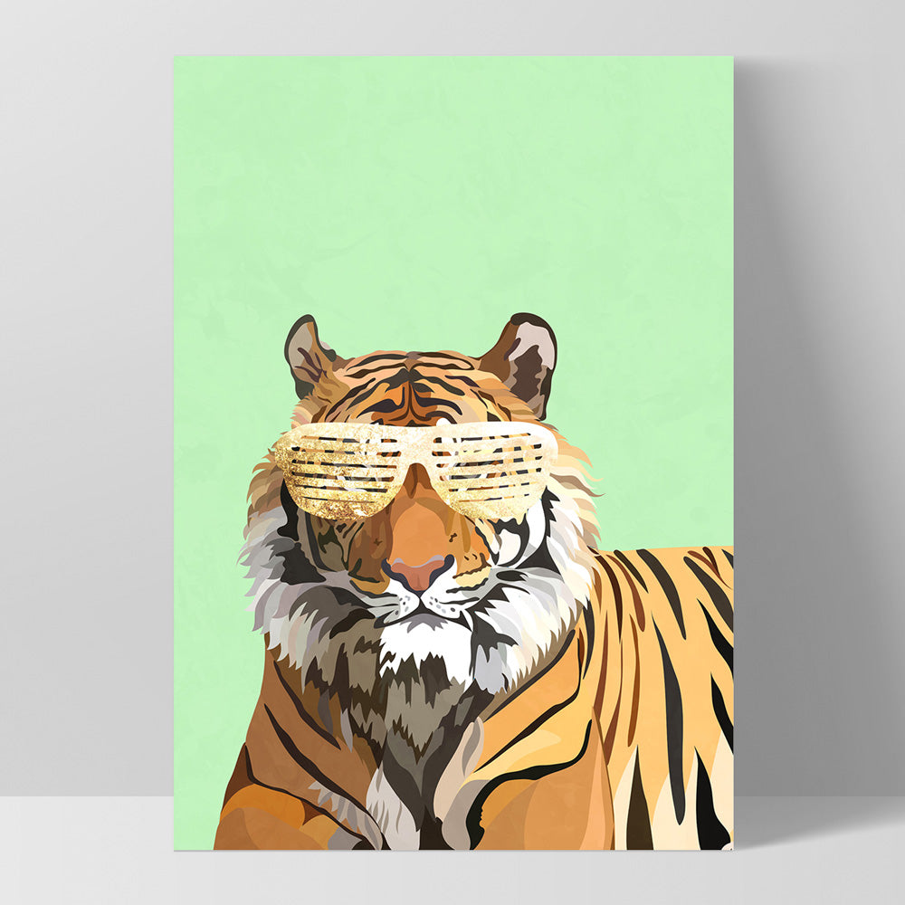 Tiger Pop - Art Print, Poster, Stretched Canvas, or Framed Wall Art Print, shown as a stretched canvas or poster without a frame