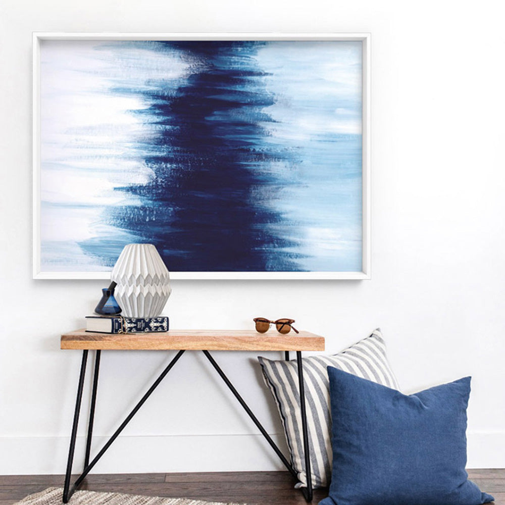 Abstract Event Horizon - Art Print, Poster, Stretched Canvas or Framed Wall Art, shown framed in a room