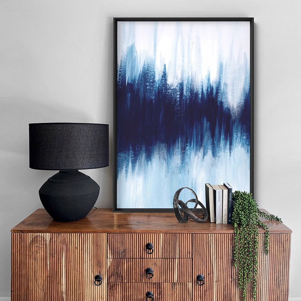 Abstract Event Horizon - Art Print, Poster, Stretched Canvas or Framed Wall Art, shown framed in a home interior space