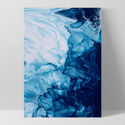Abstract Fluid Ocean Breathing II - Art Print, Poster, Stretched Canvas, or Framed Wall Art Print, shown as a stretched canvas or poster without a frame
