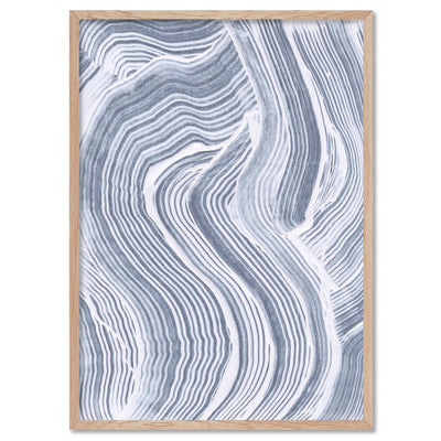 Abstract Paint Texture Lines - Art Print, Poster, Stretched Canvas, or Framed Wall Art Print, shown in a natural timber frame