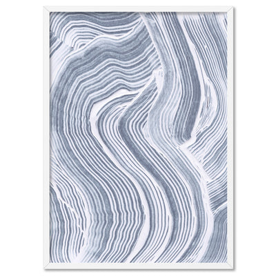 Abstract Paint Texture Lines - Art Print, Poster, Stretched Canvas, or Framed Wall Art Print, shown in a white frame