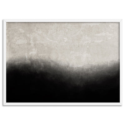 Black on Linen I - Art Print, Poster, Stretched Canvas, or Framed Wall Art Print, shown in a white frame