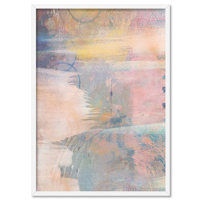 Pastels in the Dark I - Art Print, Poster, Stretched Canvas, or Framed Wall Art Print, shown in a white frame