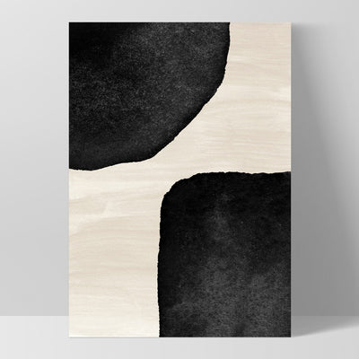 Formes Noires I - Art Print, Poster, Stretched Canvas, or Framed Wall Art Print, shown as a stretched canvas or poster without a frame