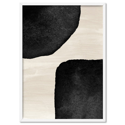 Formes Noires I - Art Print, Poster, Stretched Canvas, or Framed Wall Art Print, shown in a white frame