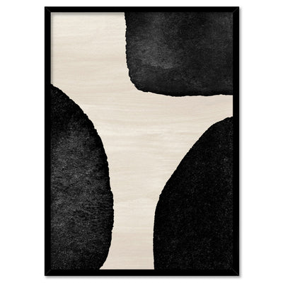 Formes Noires II - Art Print, Poster, Stretched Canvas, or Framed Wall Art Print, shown in a black frame