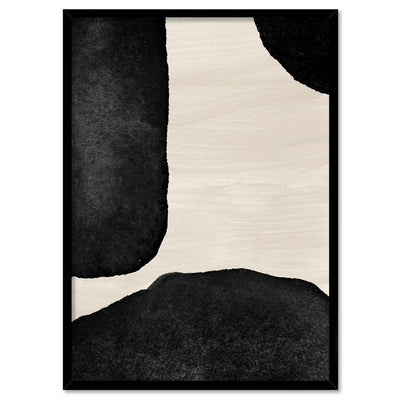 Formes Noires III - Art Print, Poster, Stretched Canvas, or Framed Wall Art Print, shown in a black frame