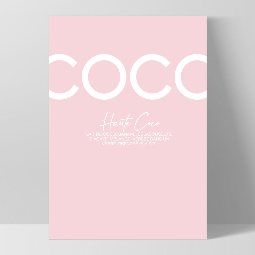 Haute Coco Blush - Art Print, Poster, Stretched Canvas, or Framed Wall Art Print, shown as a stretched canvas or poster without a frame