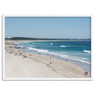 Cronulla Beach Horizon II - Art Print, Poster, Stretched Canvas, or Framed Wall Art Print, shown in a white frame
